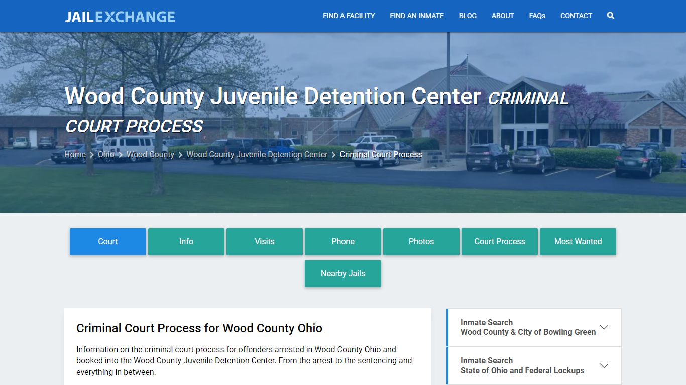 Wood County Juvenile Detention Center Criminal Court Process